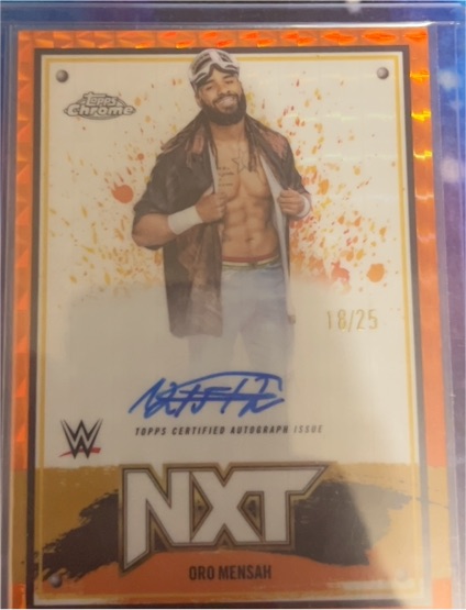 2025 Topps Chrome WWE NXT #NXT-AGR Oro Mensah — front