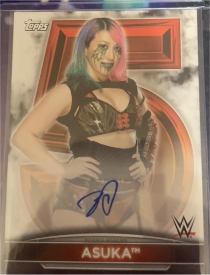 2021 Topps WWE Women's Division 5th Anniversary #5AAS Asuka Autograph — front