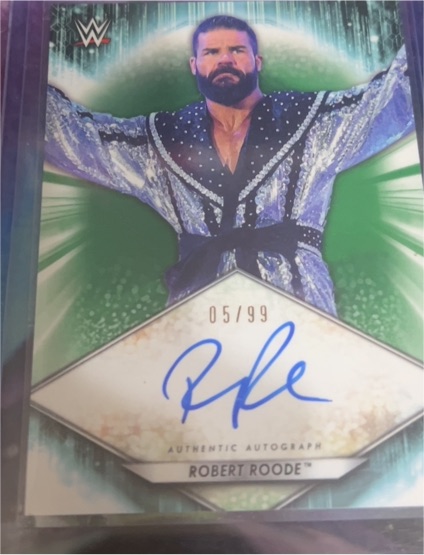 2021 Topps WWE Autograph Green #A-RU Robert Roode — front