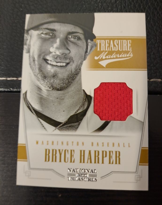 2012 Panini National Treasures Treasure Materials Bryce Harper — front