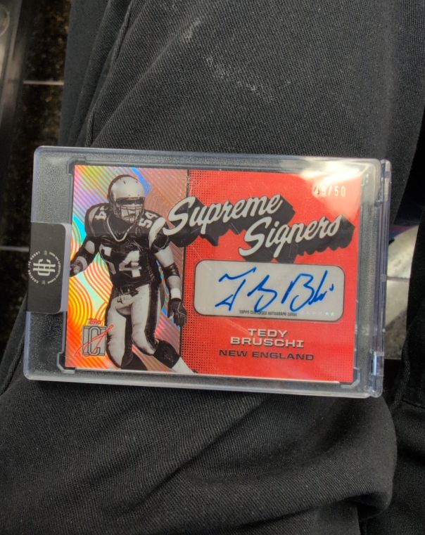 2024 Topps Signature Class Supreme Signers #SS-TB Tedy Bruschi — front