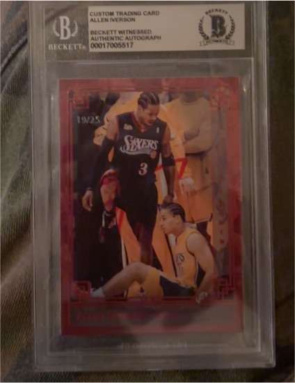 Custom Trading Card Allen Iverson Timeless Moments #/25 — front