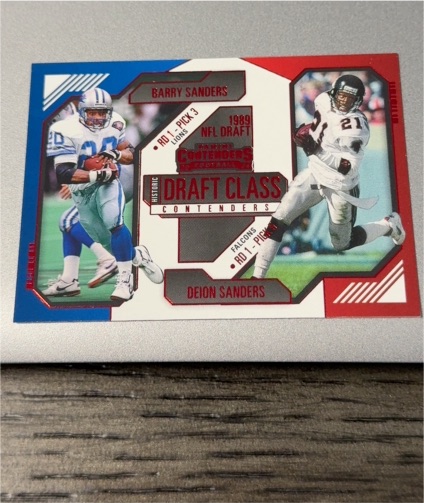 2024 Panini Contenders #11 Barry Sanders & Deion Sanders Historic Draft Class — front