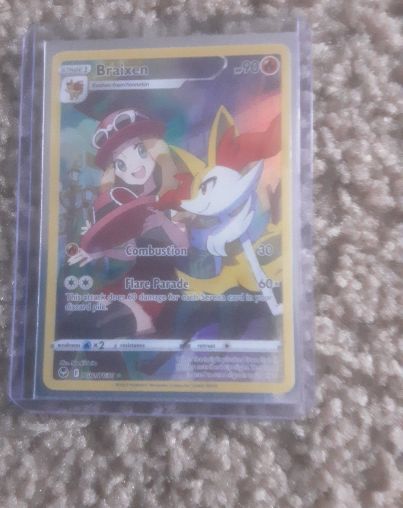 2022 Pokémon TCG Sword & Shield Silver Tempest Trainer Gallery #TG01 Braixen — front