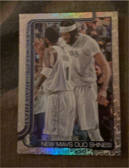 2025-26 Topps #296 New Mavs Duo Shines Kyrie Irving Anthony Davis — front