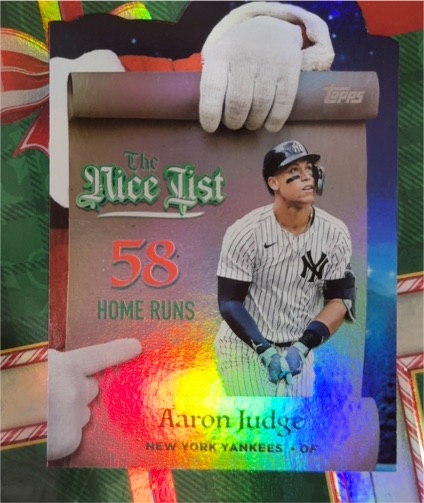 2025 Topps Holiday #MNL-3 Aaron Judge Making The Nice List — front