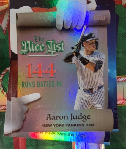 2025 Topps Holiday #MNL-6 Aaron Judge — front
