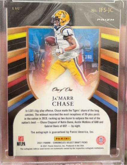 2021 Panini Chronicles Draft Picks #IFS-JC Ja'Marr Chase — front