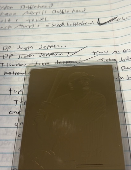 1996 Danbury Mint Babe Ruth #30 22kt Gold Plated Card — front