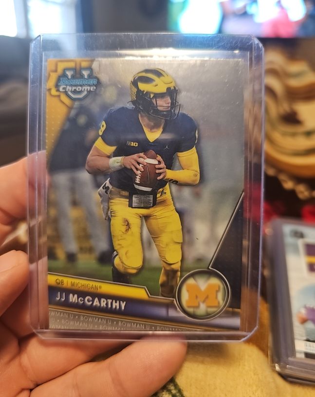 2023 Bowman University Chrome #124 JJ McCarthy — front