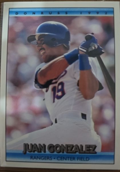 1992 Donruss #393 Juan Gonzalez — front