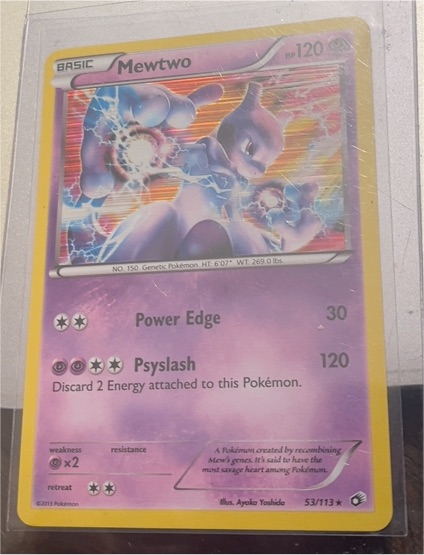 2013 Pokémon Black & White Legendary Treasures #53 Mewtwo — front