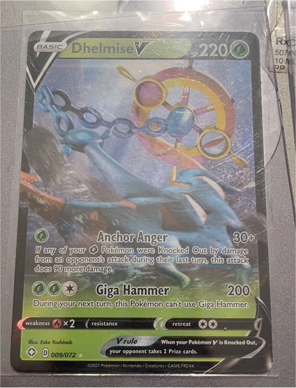2021 Pokémon TCG Shining Fates #009 Dhelmise V — front