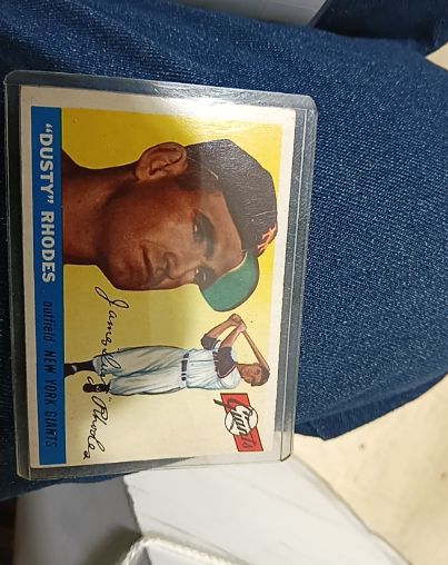 1955 Topps #1 Dusty Rhodes — front
