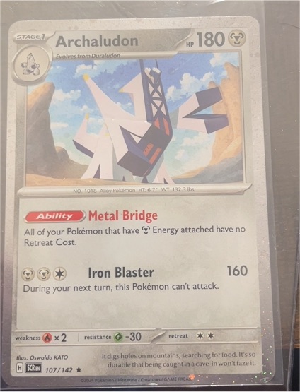 2025 Pokémon Scarlet & Violet #107 Archaludon — front