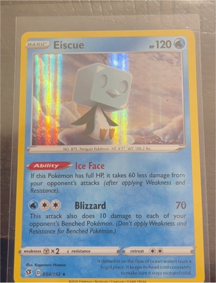 2020 Pokemon Sword & Shield Rebel Clash #054 Eiscue — front