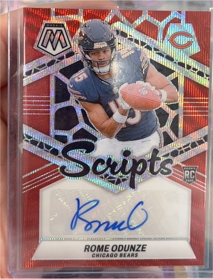 2024 Panini Mosaic Rookie Scripts #RS-ROE Rome Odunze — front