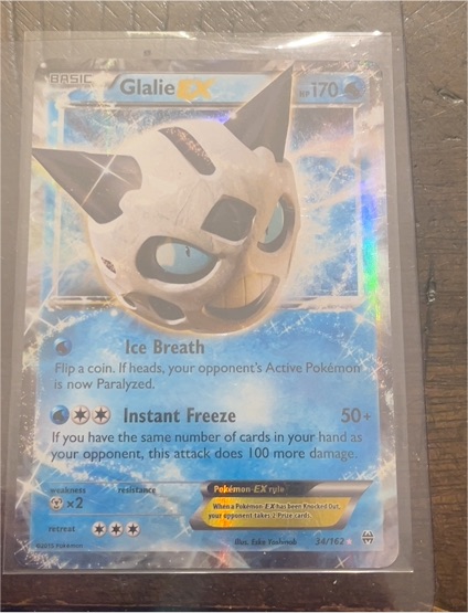 2015 Pokémon XY Breakthrough #34/162 Glalie EX — front