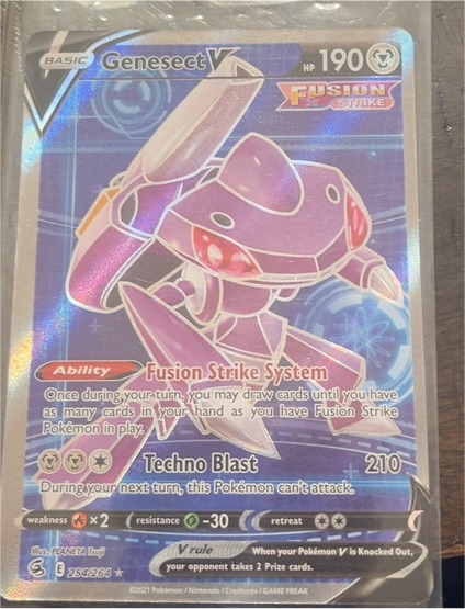 2021 Pokémon Fusion Strike #254 Genesect V — front