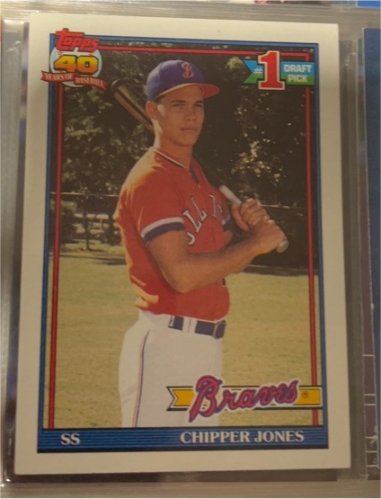 1991 Topps 40th Anniversary #1 Chipper Jones — front