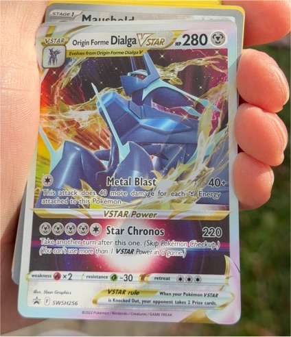 2022 Pokémon Sword & Shield Promo #SWSH256 Origin Forme Dialga VSTAR — front