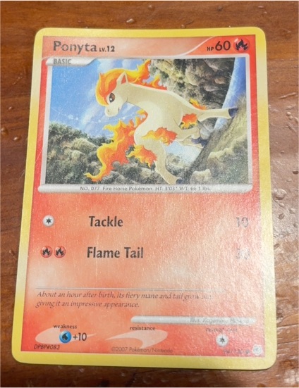 2007 Pokemon Diamond & Pearl #94 Ponyta — front