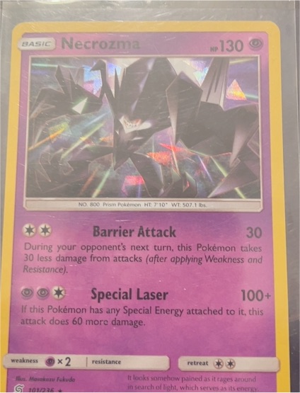 2019 Pokémon SM Unified Minds #101 Necrozma — front
