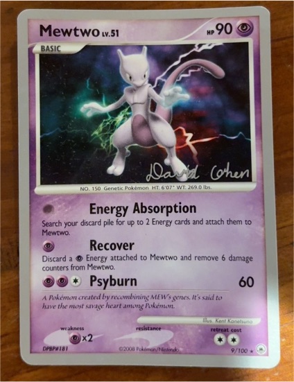 2008 Pokémon Majestic Dawn #9 Mewtwo — front