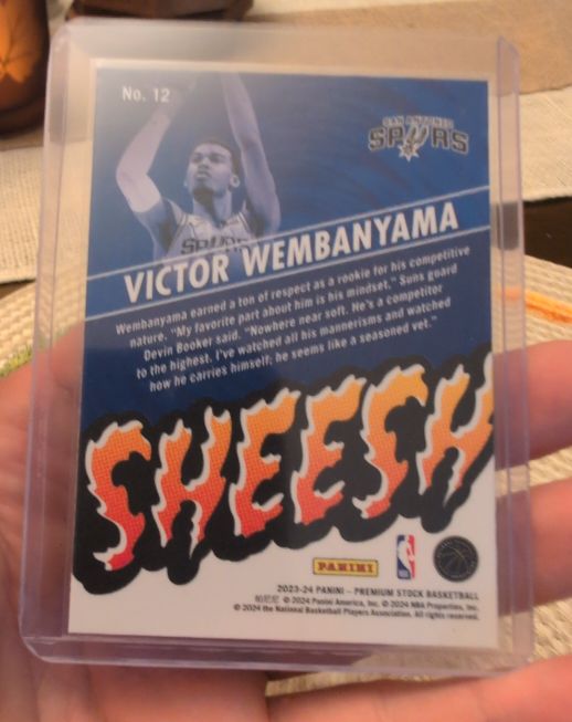 2023-24 Panini NBA Hoops Premium Stock #12 Victor Wembanyama — front
