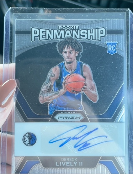 2023-24 Panini Prizm Rookie Penmanship #RP-DLI Dereck Lively II — front