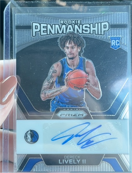 2023-24 Panini Prizm Rookie Penmanship #RP-DLI Dereck Lively II — front