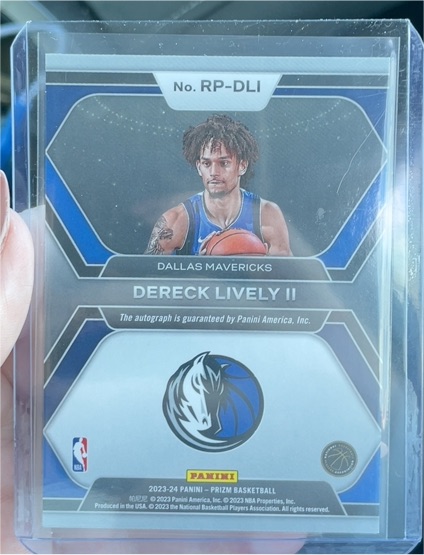 2023-24 Panini Prizm #RP-DLI Dereck Lively II — front