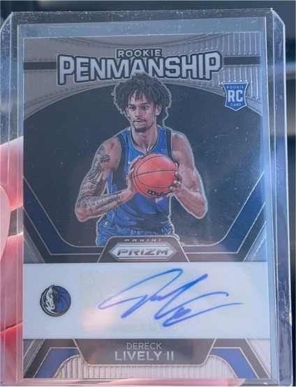 2023-24 Panini Prizm #RP-DLI Dereck Lively II Rookie Penmanship — front