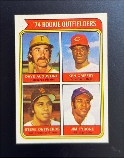 1974 Topps #598 Rookie Outfielders Ken Griffey — front