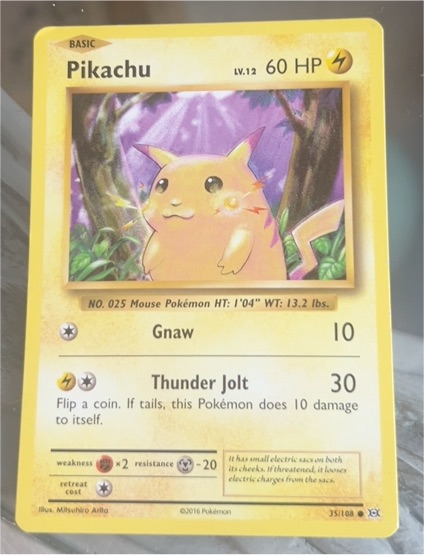 2016 Pokémon XY Evolutions #35 Pikachu — front