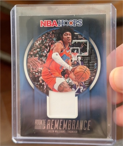 2023-24 Panini NBA Hoops #RR-JWI Jalen Williams Rookie Remembrance Jersey — front