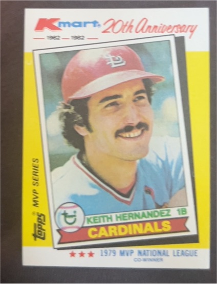 1982 Topps Kmart 20th Anniversary #36 Keith Hernandez — front