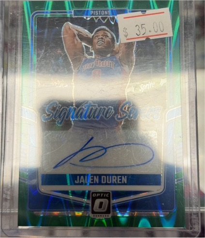 2024 Donruss Optic Signature Series #SSH-JDU Jalen Duren — front