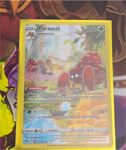 2022 Pokemon Sword & Shield Lost Origin #TG01 Parasect — front