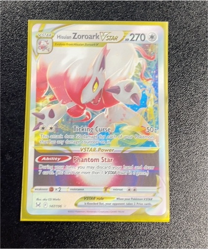 2022 Pokémon TCG Lost Origin #147 Hisuian Zoroark VSTAR — front