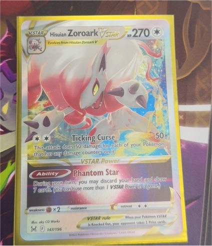 2022 Pokémon Lost Origin #147 Hisuian Zoroark VSTAR — front