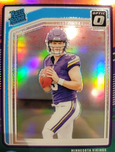 2024 Panini Donruss Optic Preview Pink #303 J.J. McCarthy — front