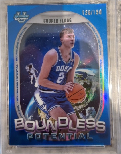 2024-25 Bowman University Chrome #BP-3 Cooper Flagg Boundless Potential — front