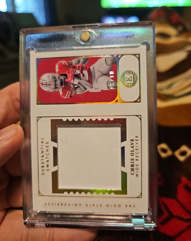 2022 Panini Chronicles Draft Picks Encased Substantial Swatches #EN-CO Chris Olave — front
