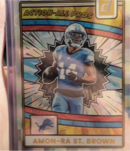 2025 Panini Donruss Action All Pros #AAP-AST Amon-Ra St. Brown — front