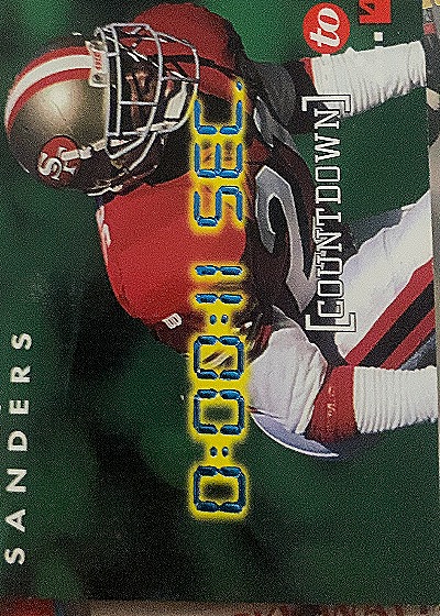 1995 SkyBox Impact Countdown #C9 Deion Sanders — front