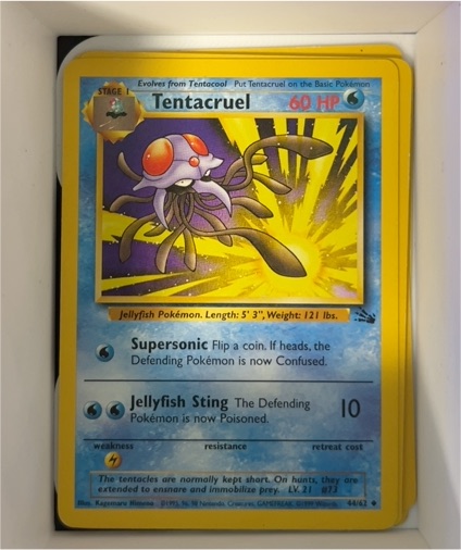 1999 Pokemon Fossil #44 Tentacruel — front