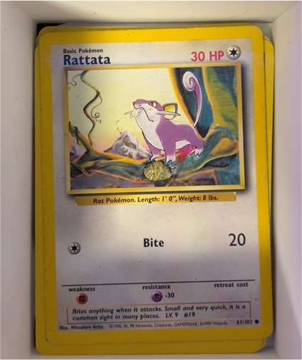 1999 Pokémon #61 Rattata — front