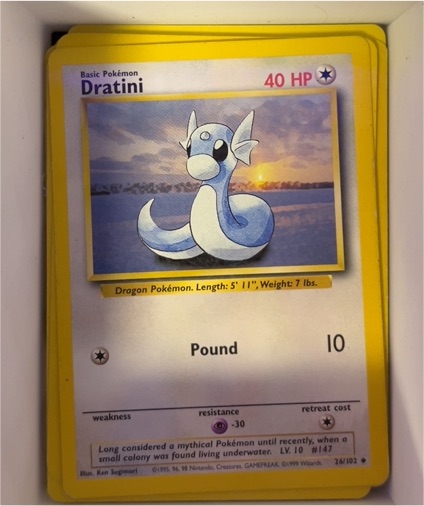 1999 Pokémon #26 Dratini — front