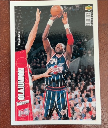 1996-97 Upper Deck Collector's Choice #58 Hakeem Olajuwon — front